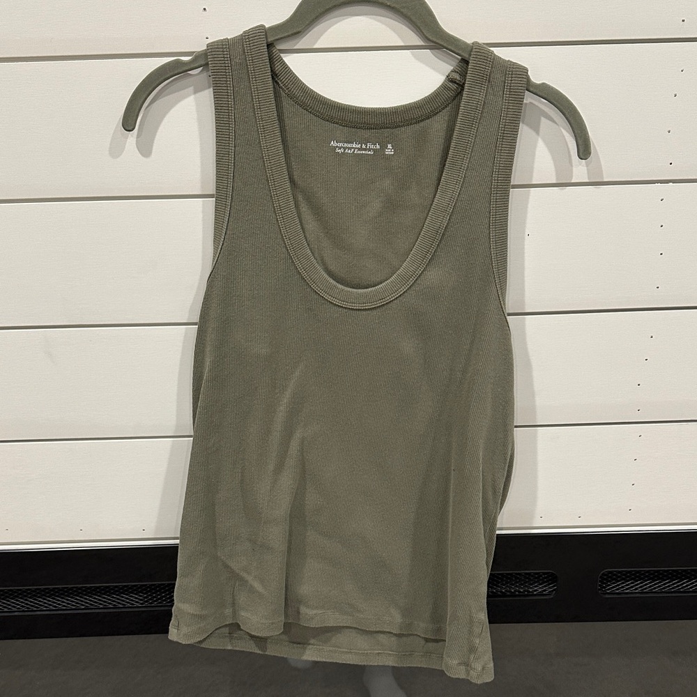 Abercrombie & Fitch Olive Green Women's Tank Top
